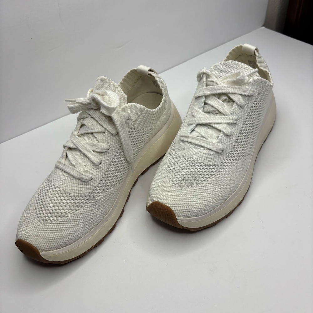 Nordstrom Cream Knit Lace-Up Sneakers - Picture 3 of 5